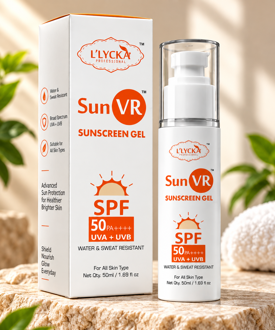 SUN VR SUNSCREEN GEL SPF50 PA++++ 50ml