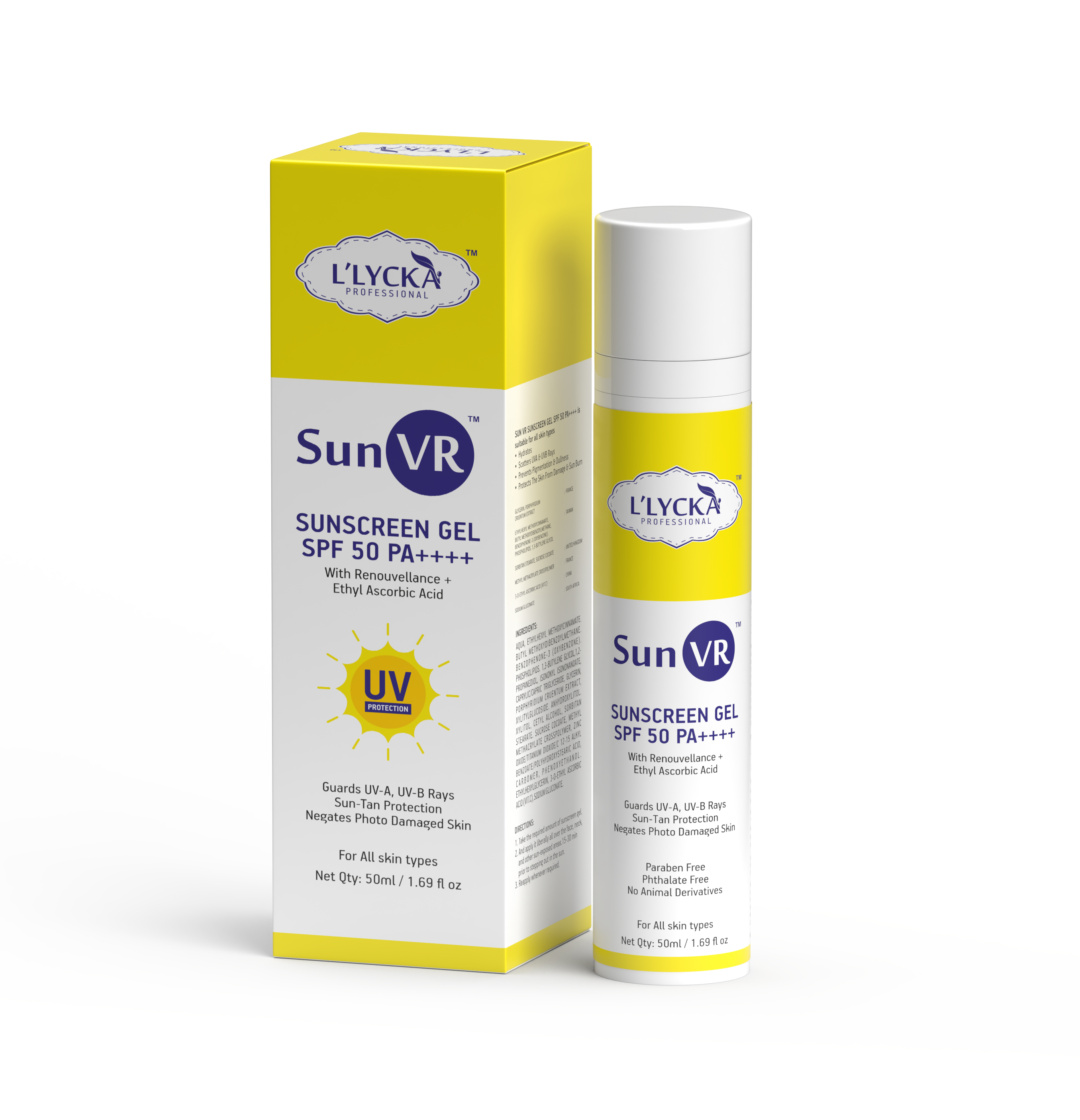 SUN VR SUNSCREEN GEL SPF50 PA++++ 50ml